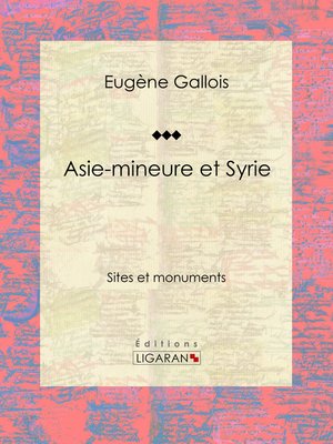 cover image of Asie-Mineure et Syrie